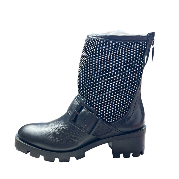 SCHUTZ GALENA STUDDED LEATHER MOTO BOOTS - BRAND NEW IN BOX! - Picture 3 of 11